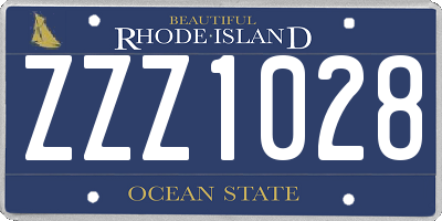 RI license plate ZZZ1028