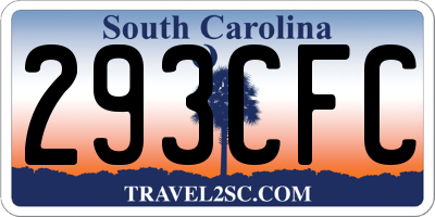 SC license plate 293CFC