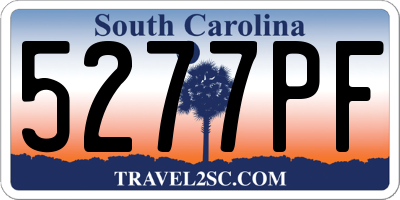 SC license plate 5277PF