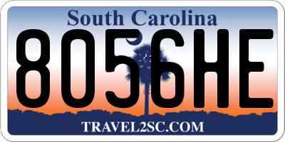 SC license plate 8056HE