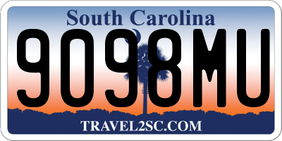 SC license plate 9098MU