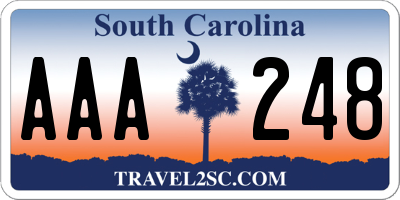 SC license plate AAA248