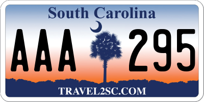 SC license plate AAA295