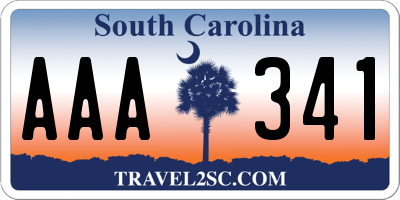 SC license plate AAA341