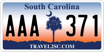 SC license plate AAA371