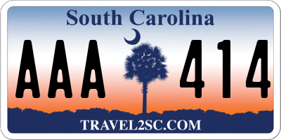 SC license plate AAA414