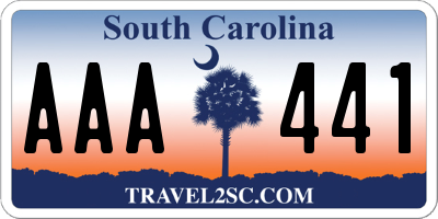 SC license plate AAA441