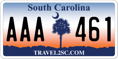 SC license plate AAA461
