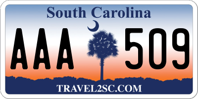 SC license plate AAA509