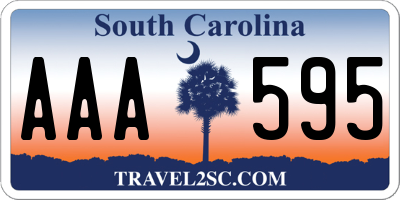 SC license plate AAA595