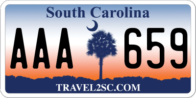 SC license plate AAA659