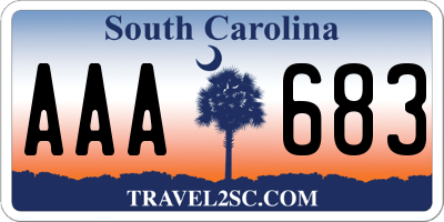 SC license plate AAA683