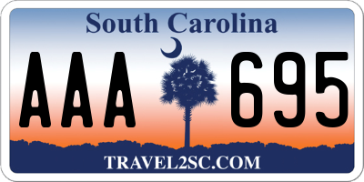 SC license plate AAA695