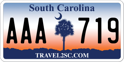 SC license plate AAA719