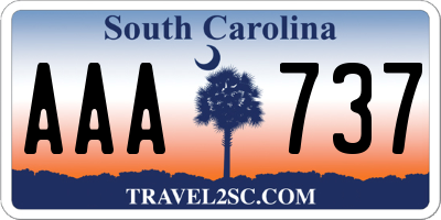 SC license plate AAA737