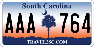 SC license plate AAA764