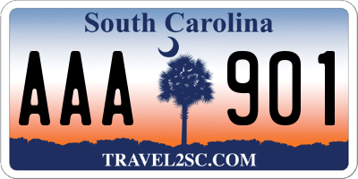 SC license plate AAA901