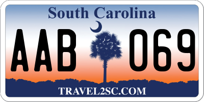 SC license plate AAB069