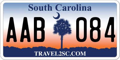 SC license plate AAB084