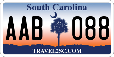 SC license plate AAB088