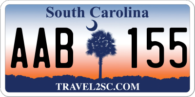 SC license plate AAB155