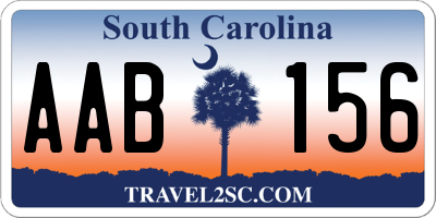 SC license plate AAB156