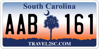 SC license plate AAB161