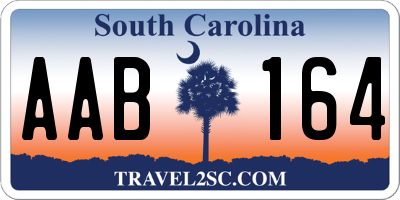 SC license plate AAB164