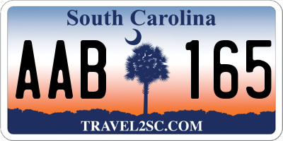 SC license plate AAB165