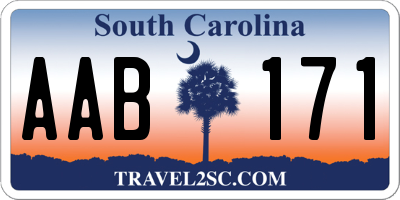 SC license plate AAB171