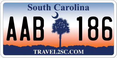 SC license plate AAB186