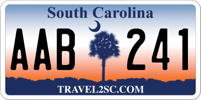 SC license plate AAB241