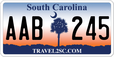 SC license plate AAB245