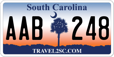 SC license plate AAB248