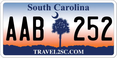 SC license plate AAB252