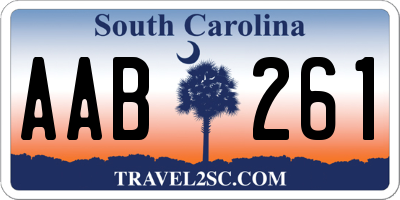 SC license plate AAB261