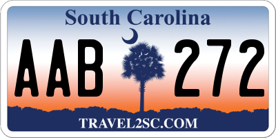 SC license plate AAB272