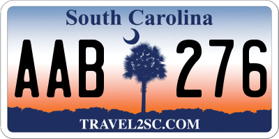 SC license plate AAB276