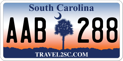 SC license plate AAB288