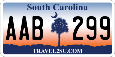 SC license plate AAB299