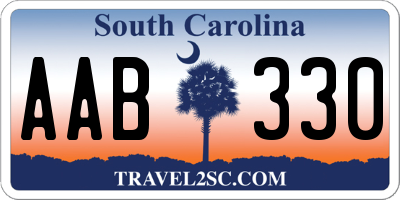 SC license plate AAB330