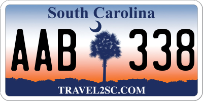 SC license plate AAB338