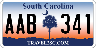 SC license plate AAB341