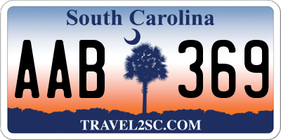 SC license plate AAB369