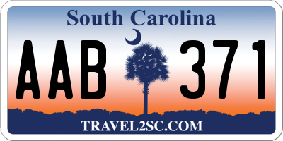 SC license plate AAB371