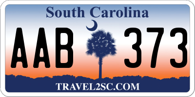 SC license plate AAB373