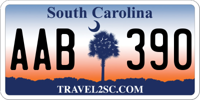 SC license plate AAB390
