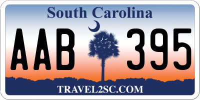 SC license plate AAB395
