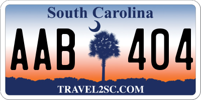 SC license plate AAB404