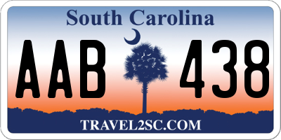 SC license plate AAB438
